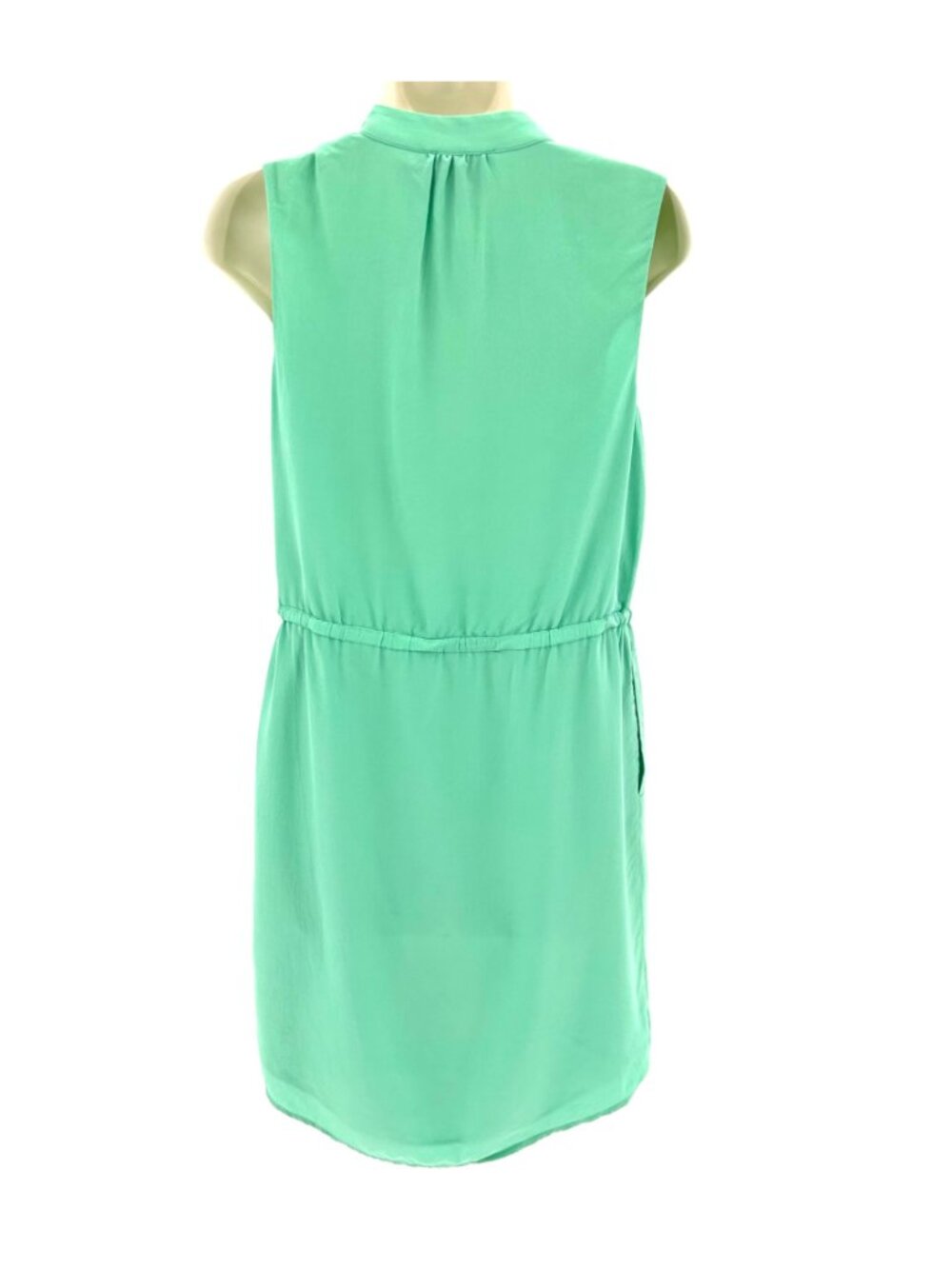 CYNTHIA ROWLEY SILK SLEEVELESS DRAWSTRING WAIST DRESS W/ POCKETS! 4 - Picture 3 of 6